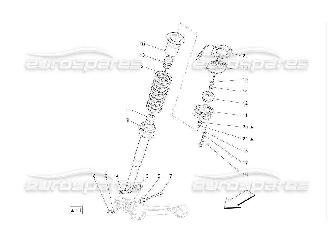 a part diagram from the Maserati QTP. (2007) 4.2 auto parts catalogue