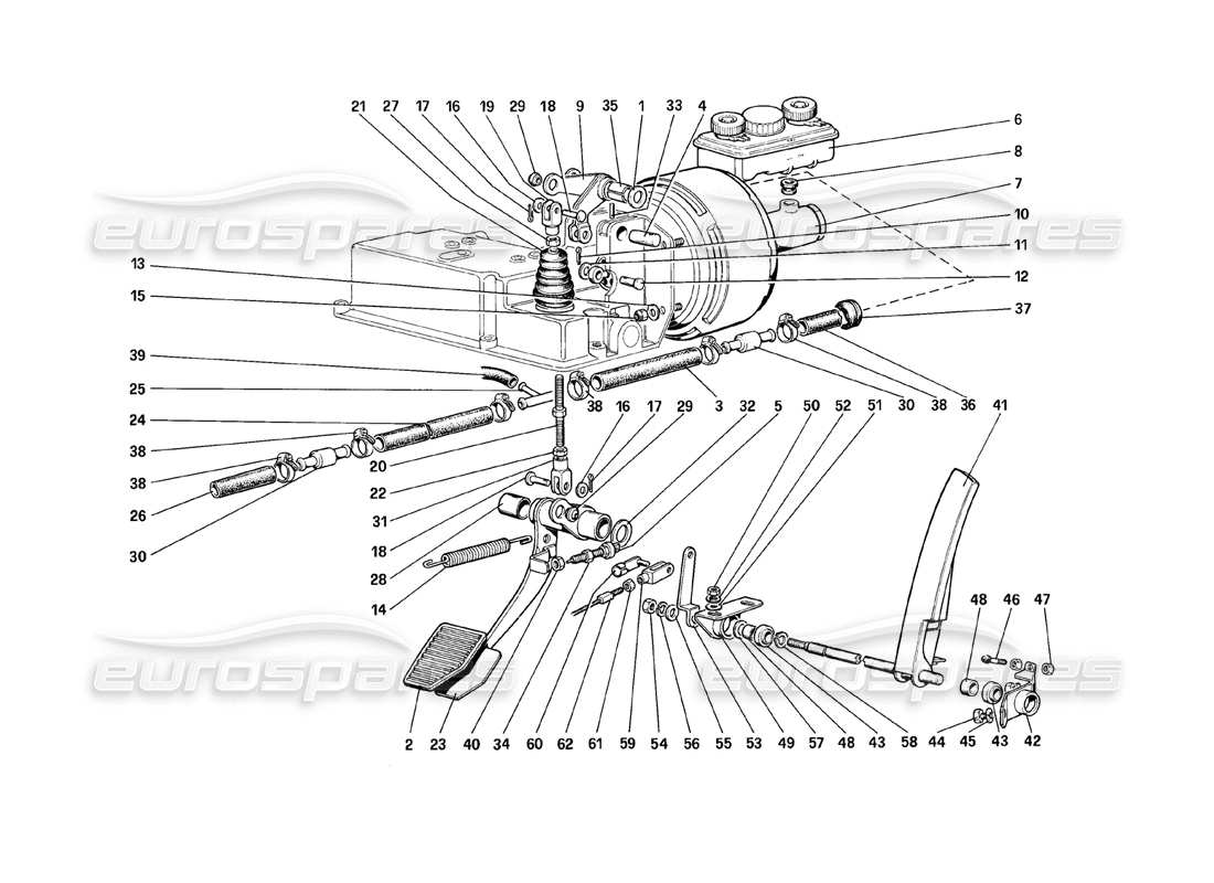 a part diagram from the Ferrari Mondial 8 (1981) parts catalogue
