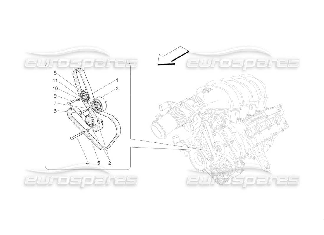 a part diagram from the maserati qtp. (2007) 4.2 f1 parts catalogue