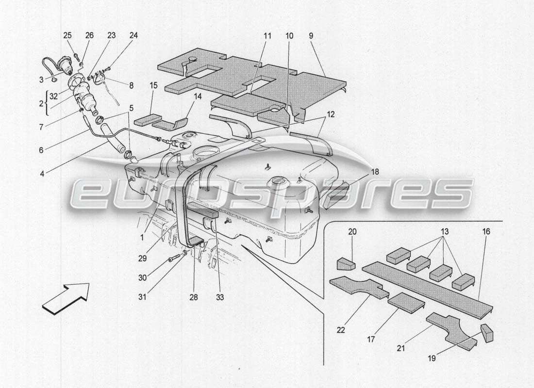 VIEW PARTS DIAGRAMS FROM THE MASERATI GRANCABRIO MC CENTENARIO PARTS CATALOGUE a part diagram from the maserati grancabrio mc centenario parts catalogue