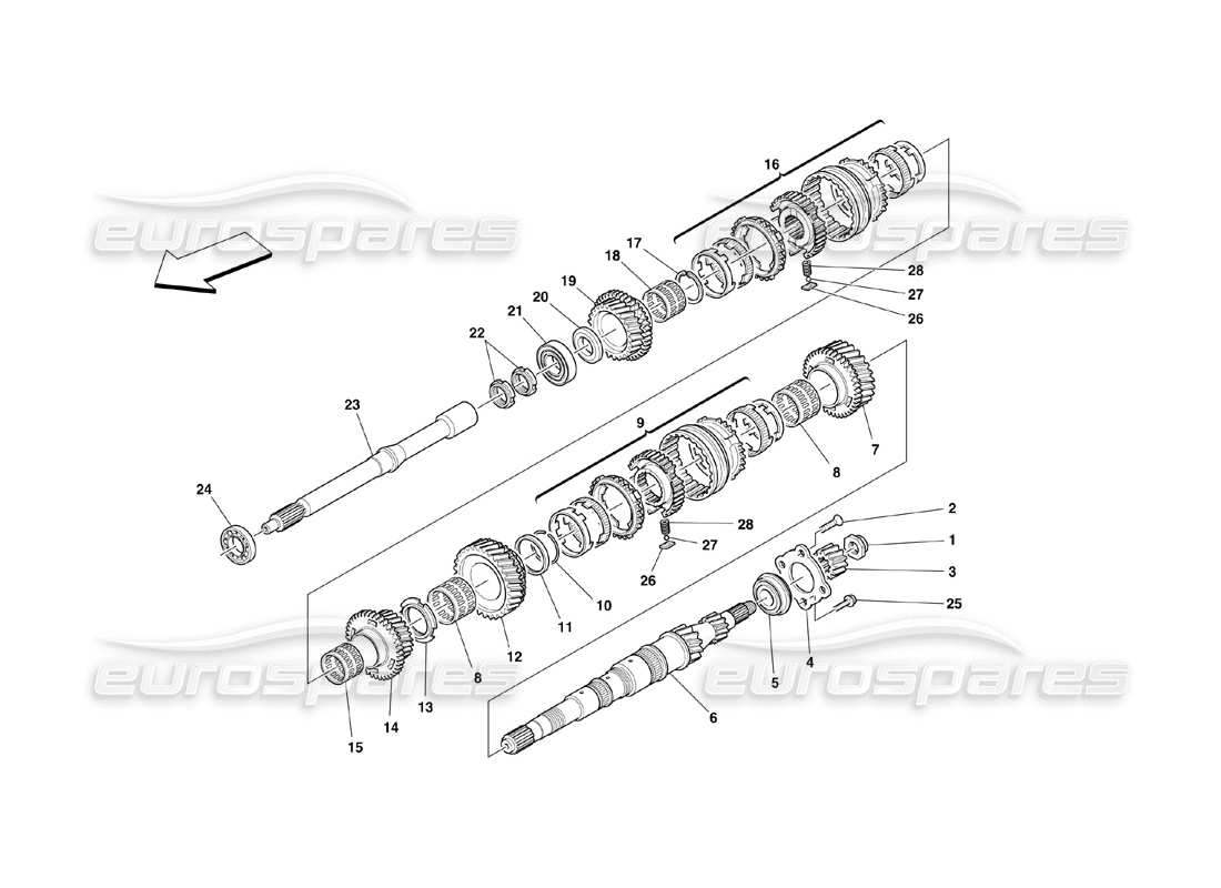 a part diagram from the Ferrari 360 Challenge (2000) parts catalogue