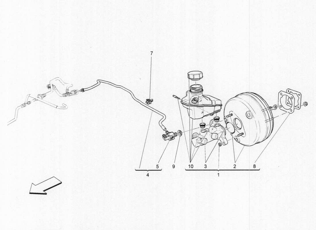 a part diagram from the maserati qtp. v6 3.0 bt 410bhp 2015 parts catalogue