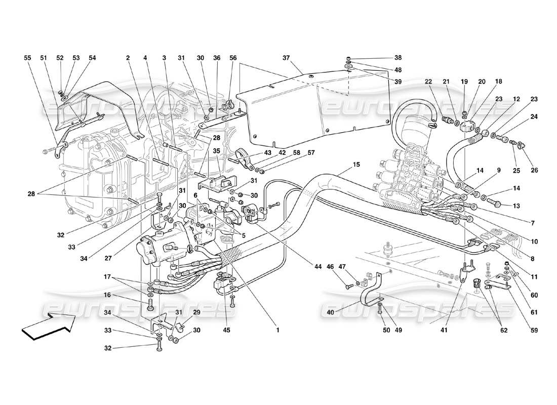 a part diagram from the Ferrari 360 Challenge (2000) parts catalogue