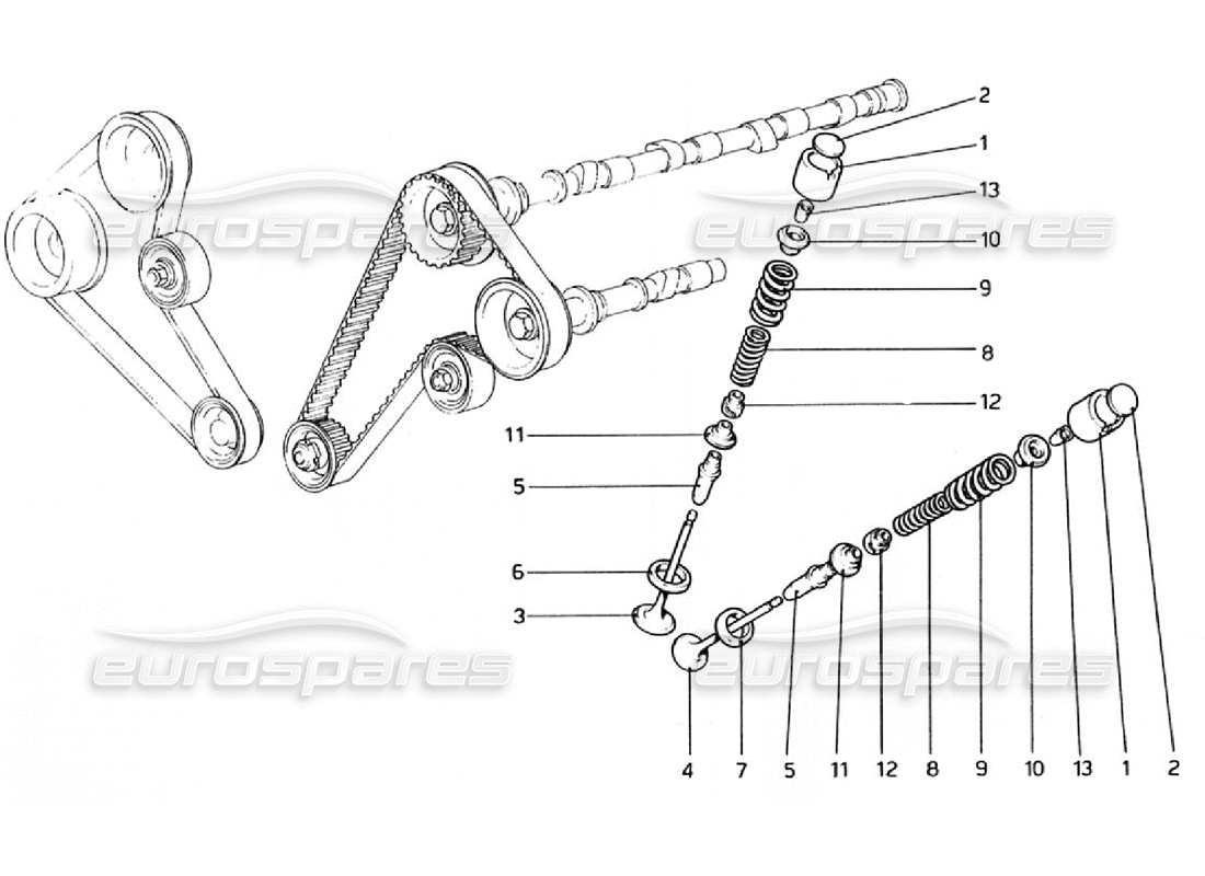 a part diagram from the Ferrari 308 GTB (1976) parts catalogue