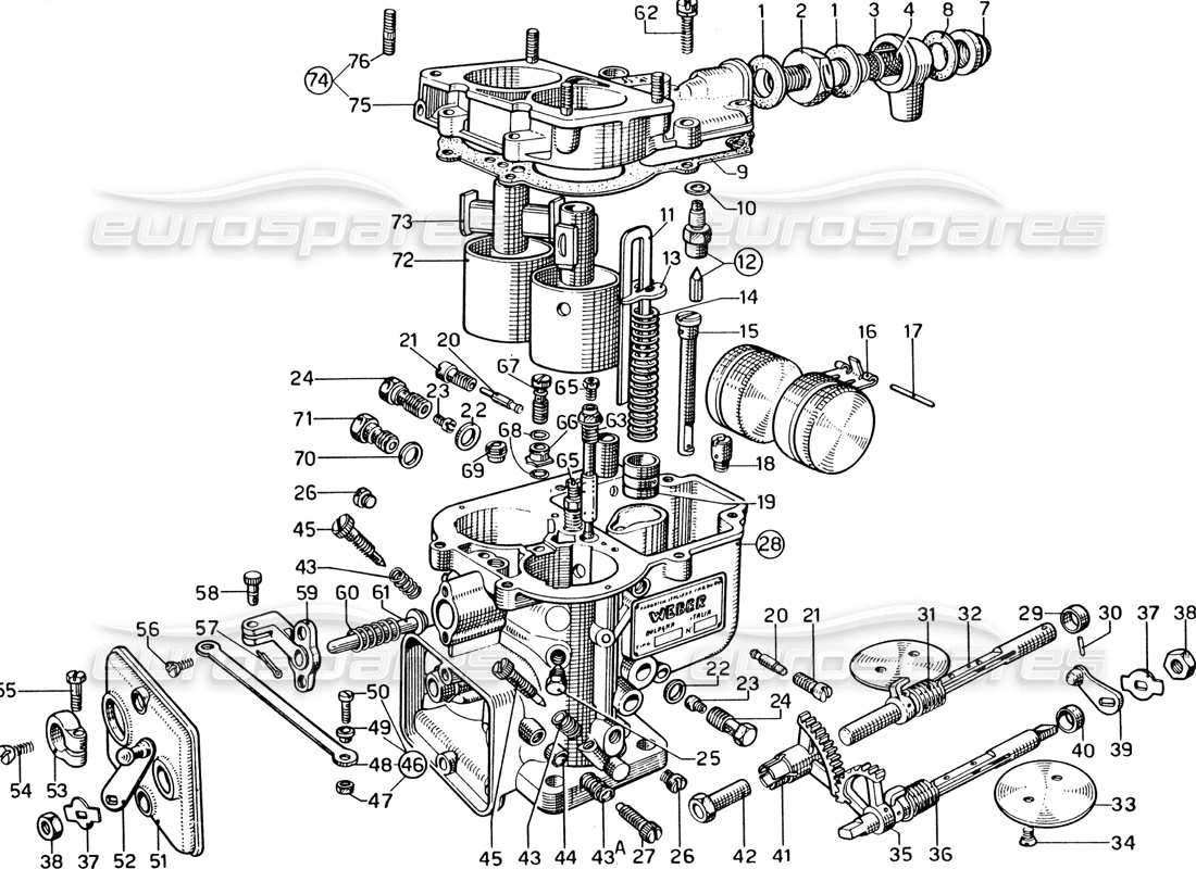 part diagram containing part number ts 541a