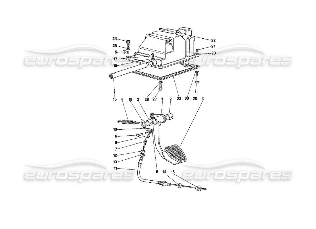 a part diagram from the ferrari 208 turbo (1989) parts catalogue