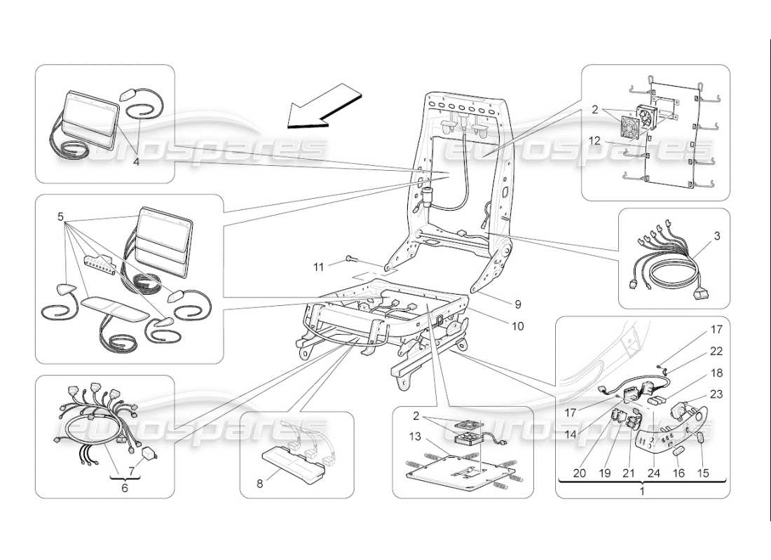 a part diagram from the maserati qtp. (2010) 4.7 auto parts catalogue