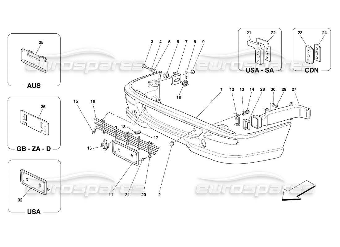 part diagram containing part number 64888010