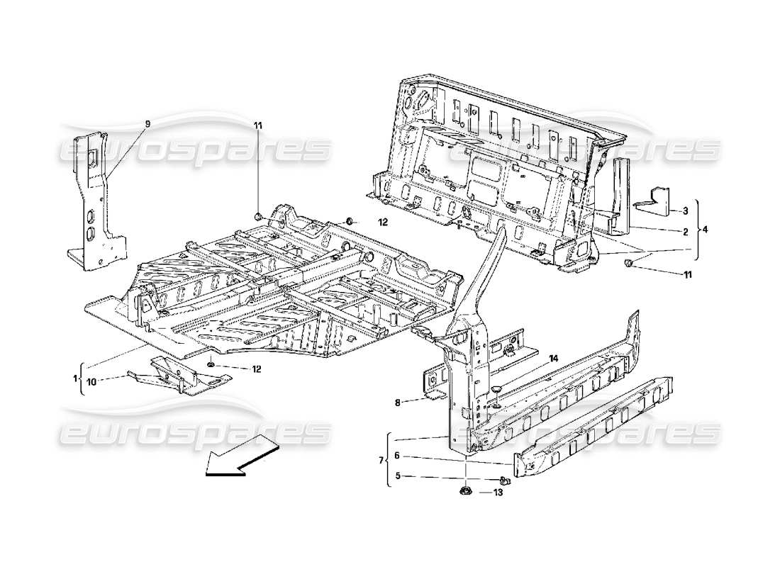 part diagram containing part number 64011900