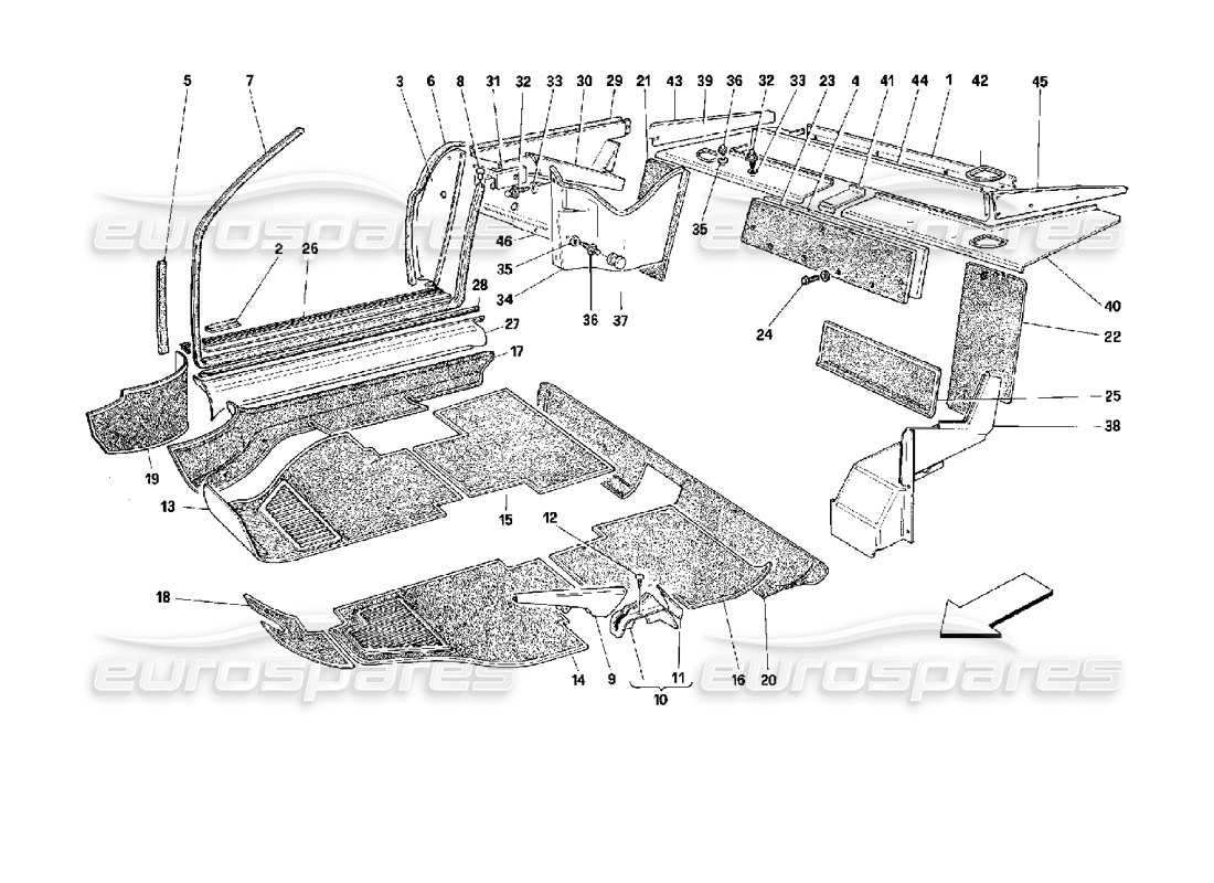 part diagram containing part number 61240300