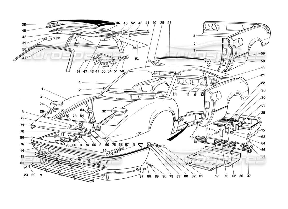 part diagram containing part number 61736700