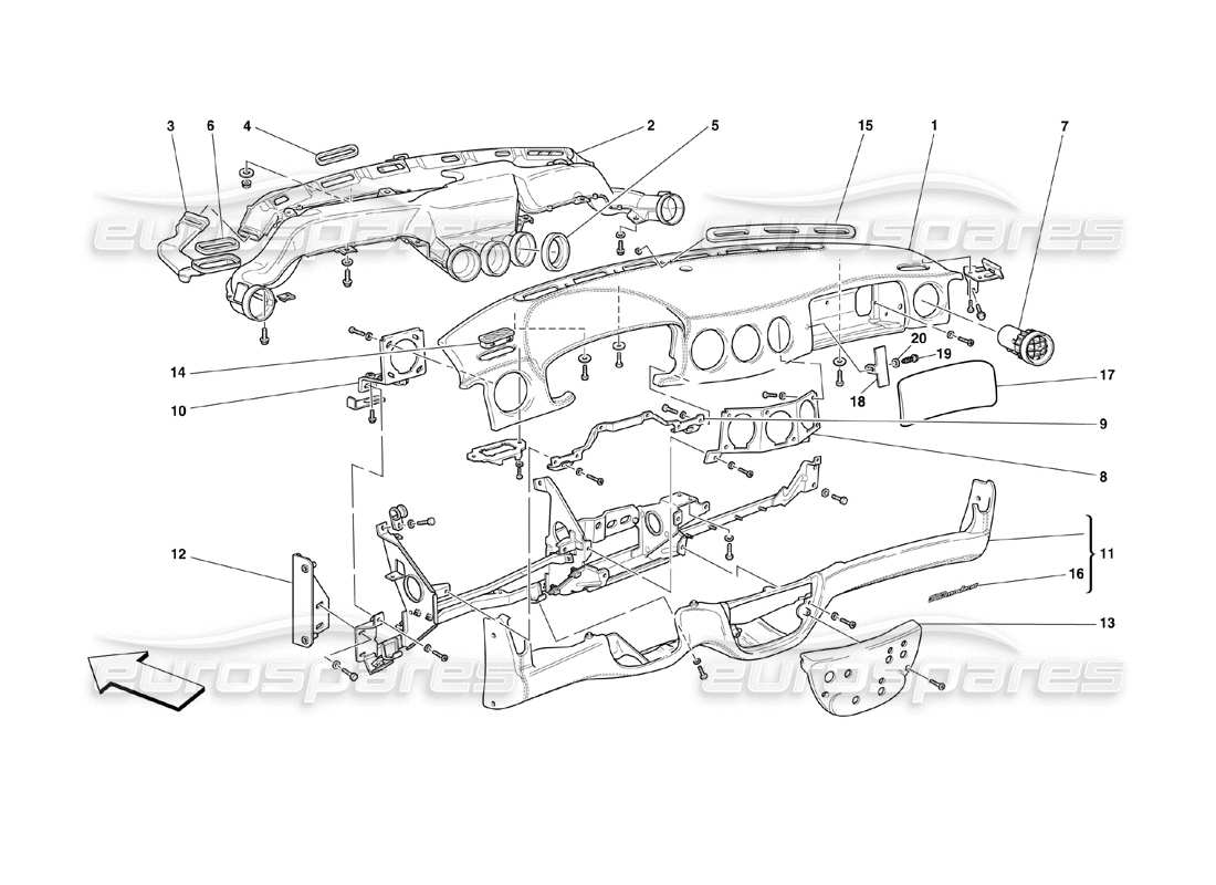 part diagram containing part number 65980700