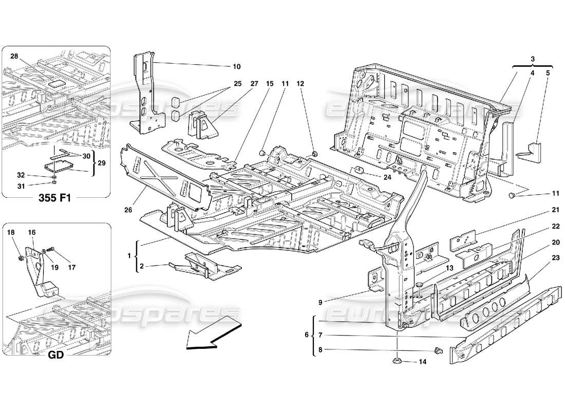 part diagram containing part number 64374100