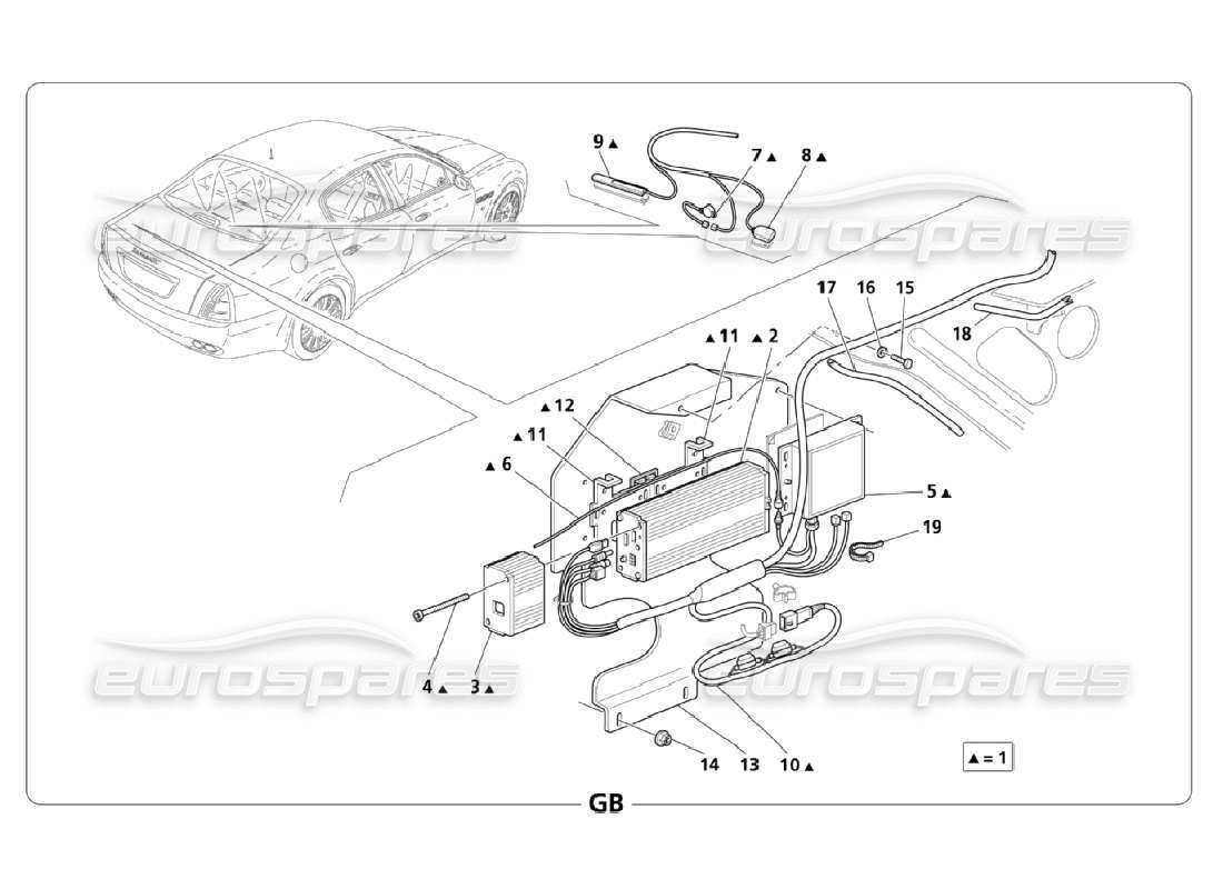 a part diagram from the maserati qtp. (2006) 4.2 parts catalogue