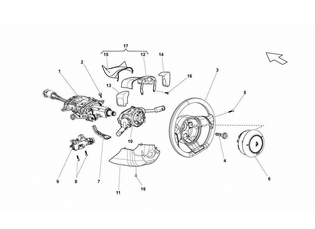 lamborghini gallardo lp560-4s update steering part diagram