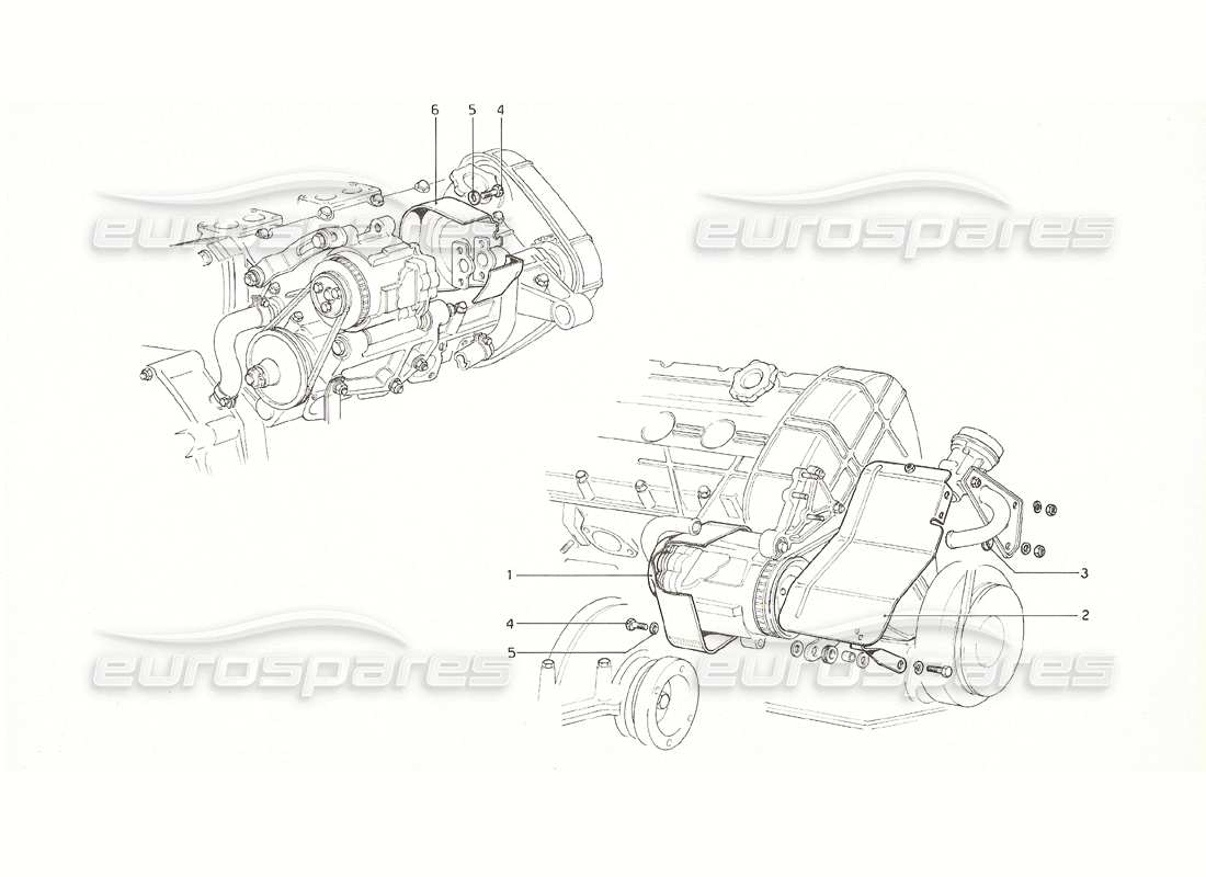 ferrari 308 gt4 dino (1976) air pump guards (us & australian versions 1976) part diagram