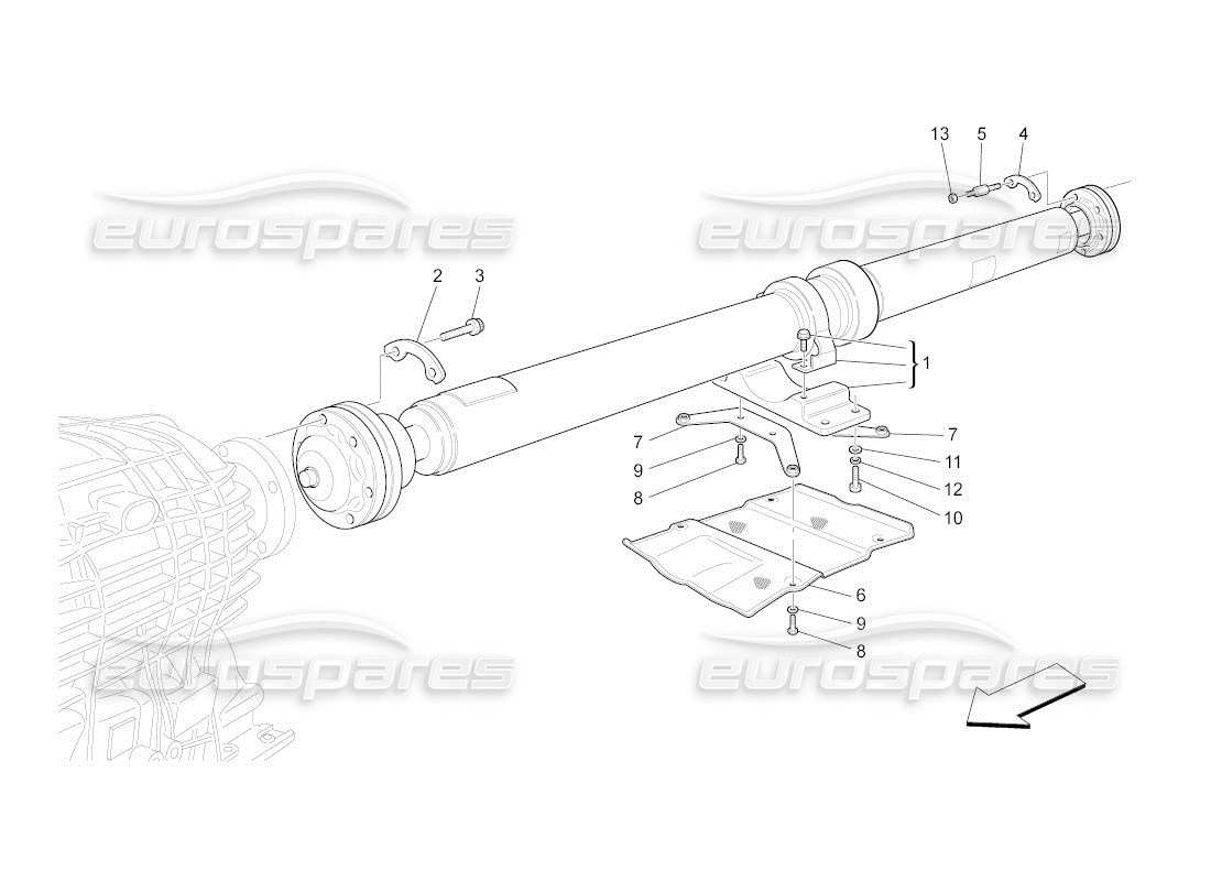 maserati qtp. (2010) 4.2 auto transmission pipe part diagram