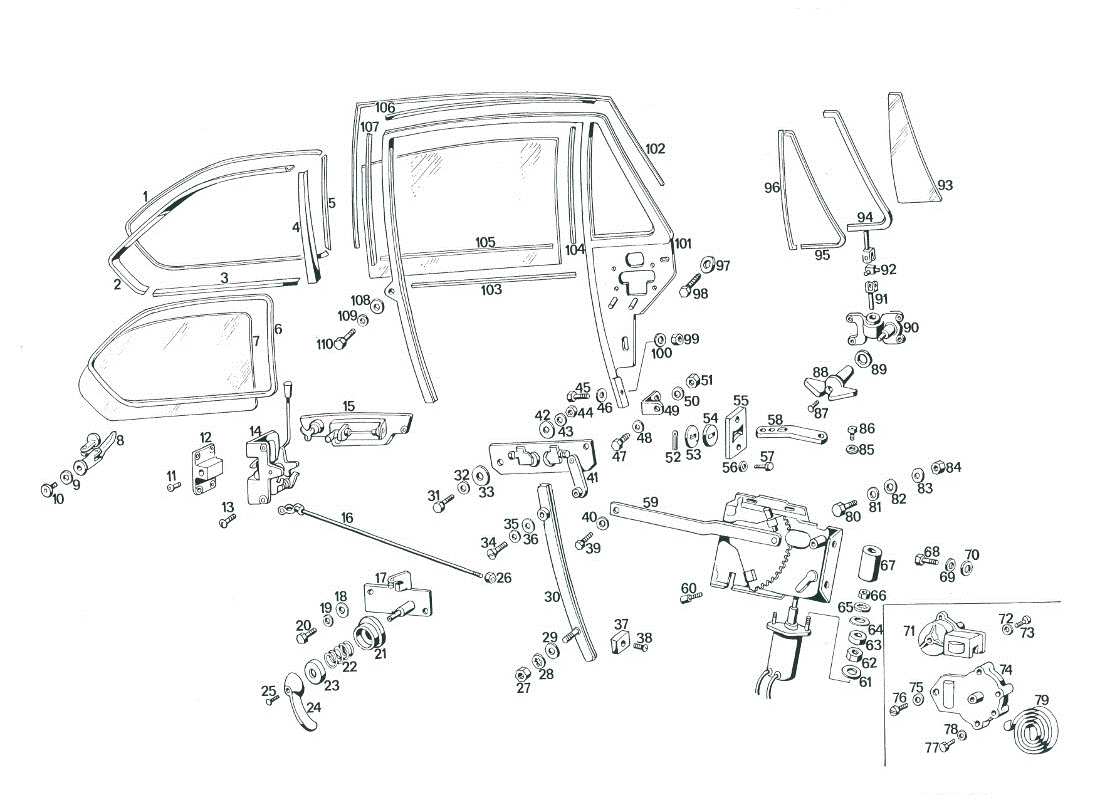 maserati mexico doors parts diagram