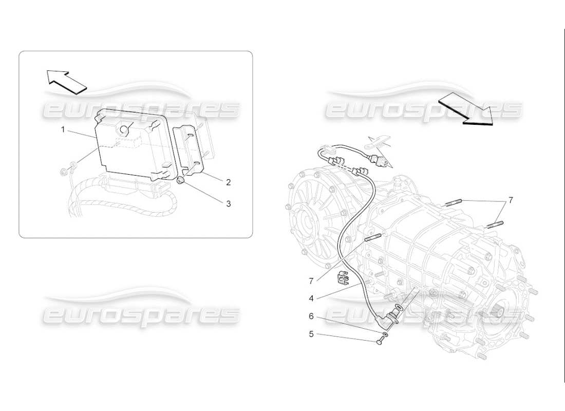 maserati qtp. (2007) 4.2 f1 electronic control (gearbox) part diagram