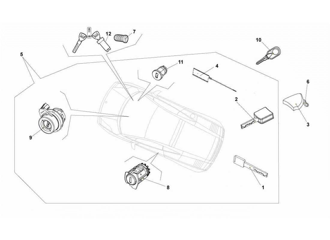 lamborghini gallardo sts ii sc keys kit parts diagram