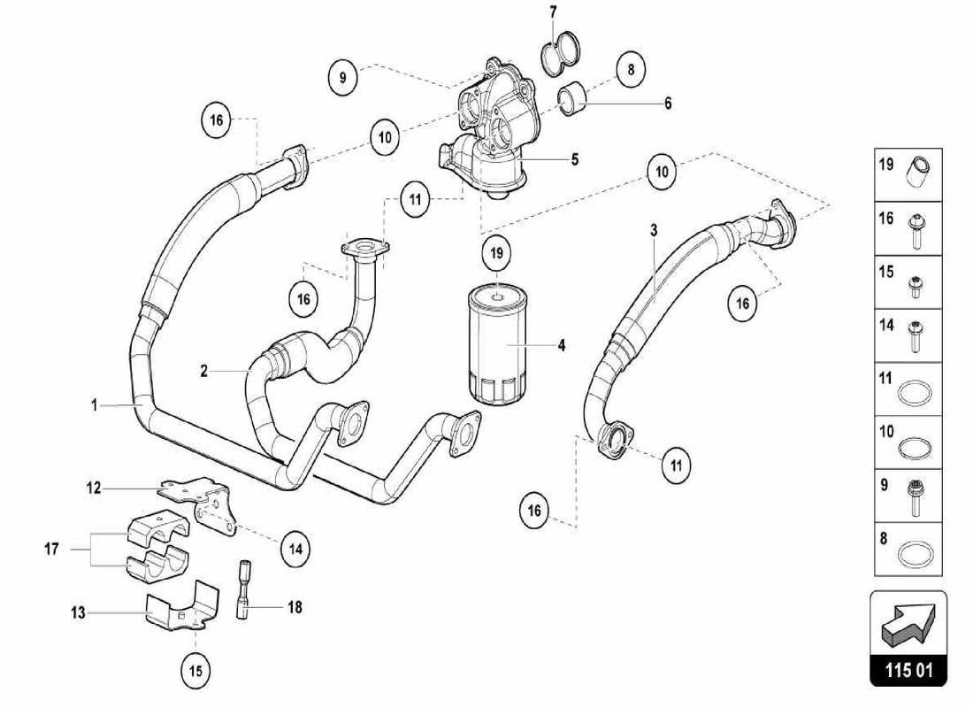 lamborghini centenario spider oil filter parts diagram