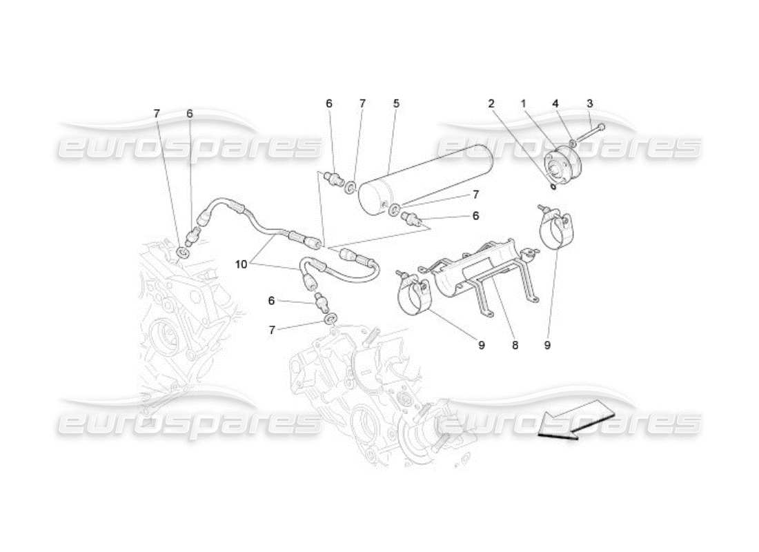 maserati qtp. (2005) 4.2 timing hydraulics part diagram