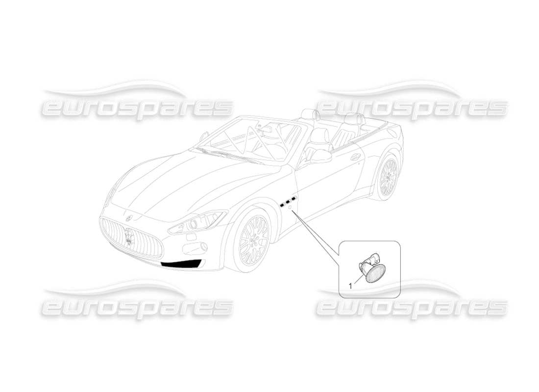 maserati grancabrio (2010) 4.7 side light clusters parts diagram