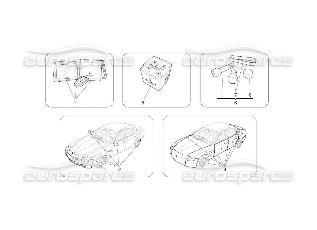 maserati qtp. (2011) 4.7 auto after market accessories parts diagram