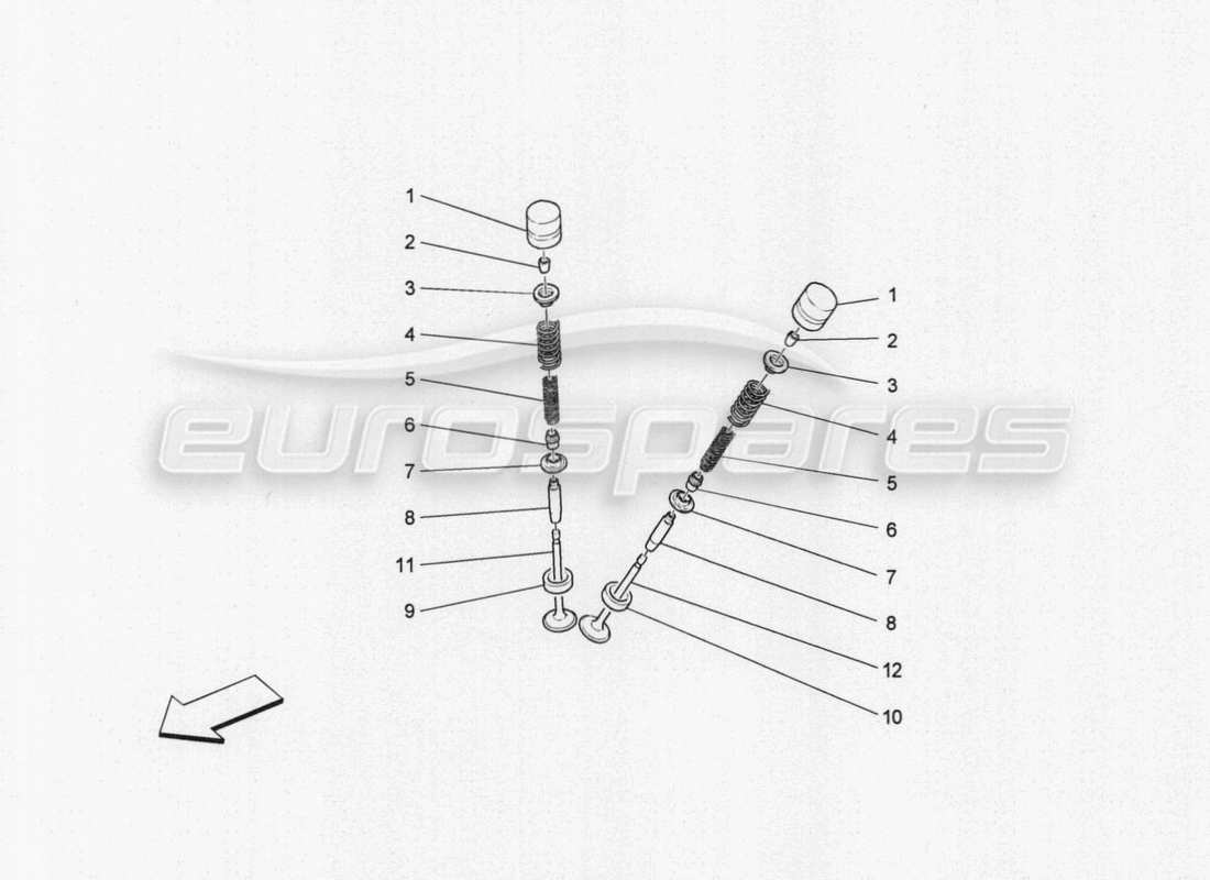 maserati granturismo special edition valves parts diagram