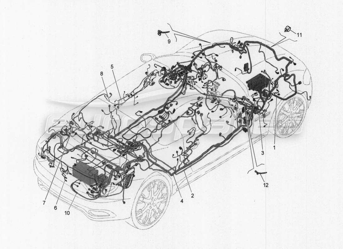 maserati granturismo special edition main wiring parts diagram