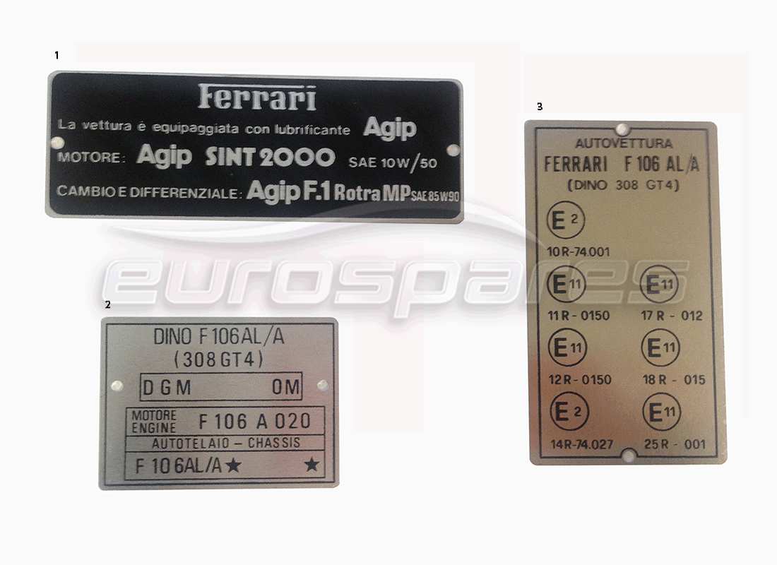 ferrari miscellaneous ferrari plates parts diagram