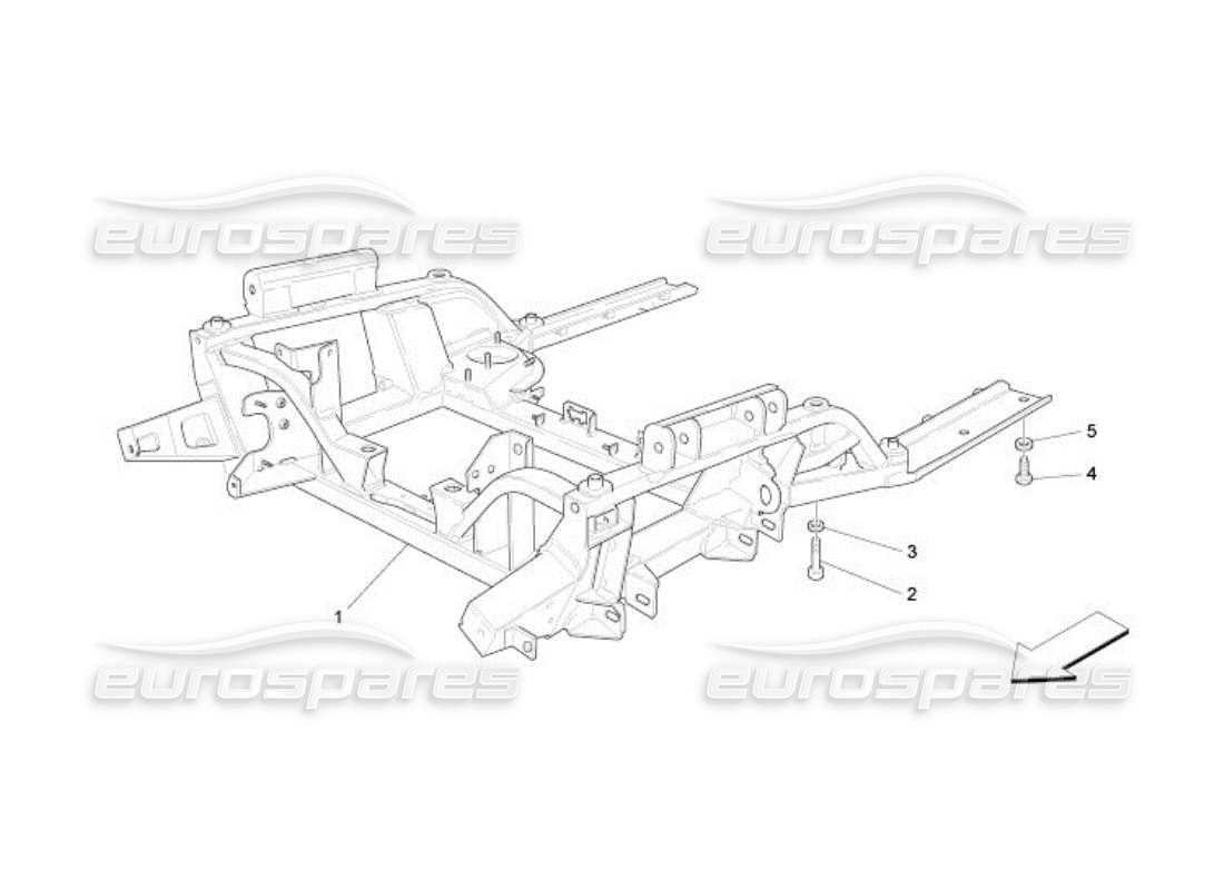 maserati qtp. (2005) 4.2 front underchassis part diagram