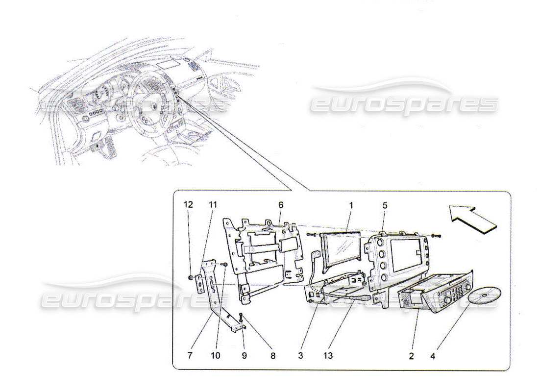 maserati qtp. (2010) 4.2 it system parts diagram