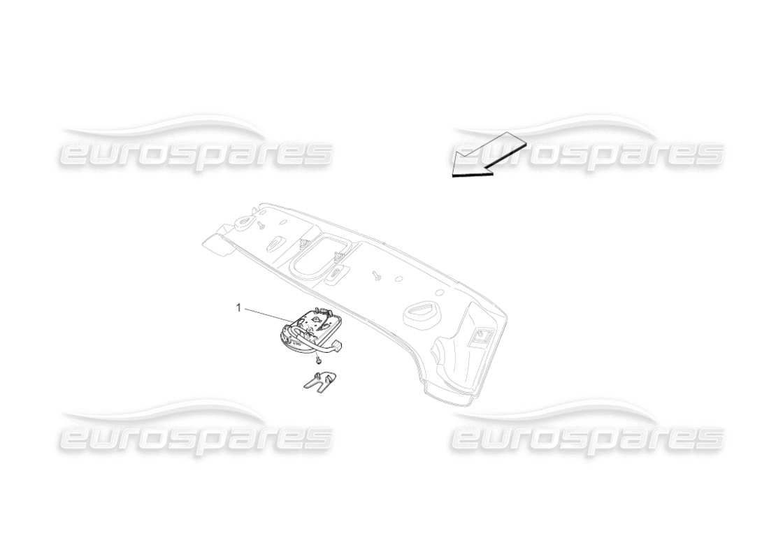 maserati grancabrio (2011) 4.7 internal vehicle devices parts diagram