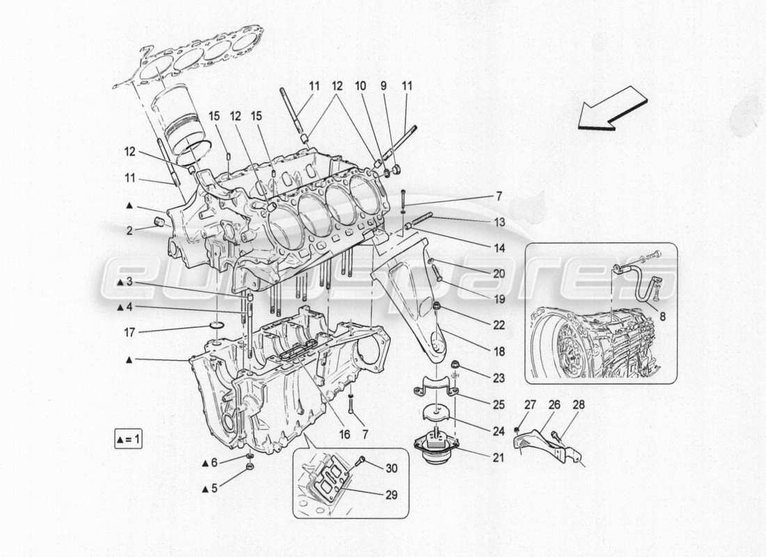 maserati granturismo special edition crankcase parts diagram