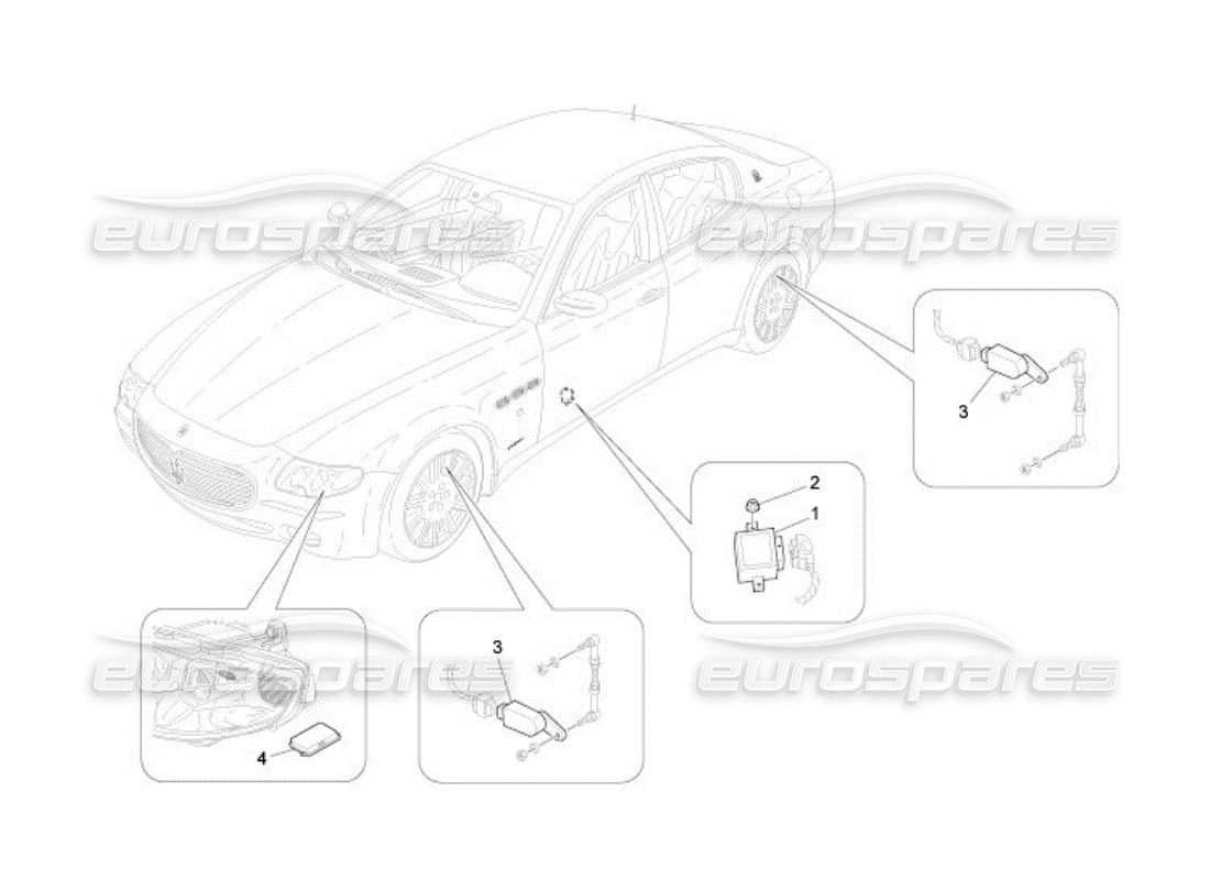 maserati qtp. (2005) 4.2 lighting system control part diagram