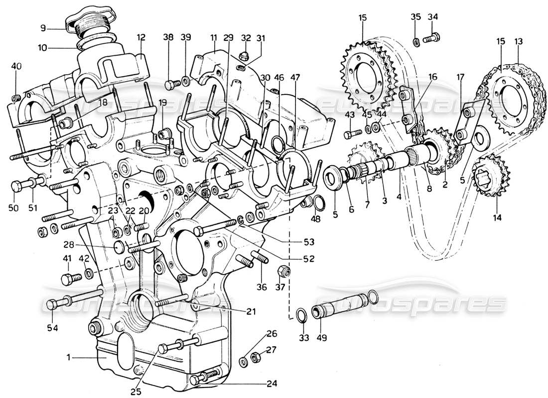 ferrari 365 gtb4 daytona (1969) timing part diagram