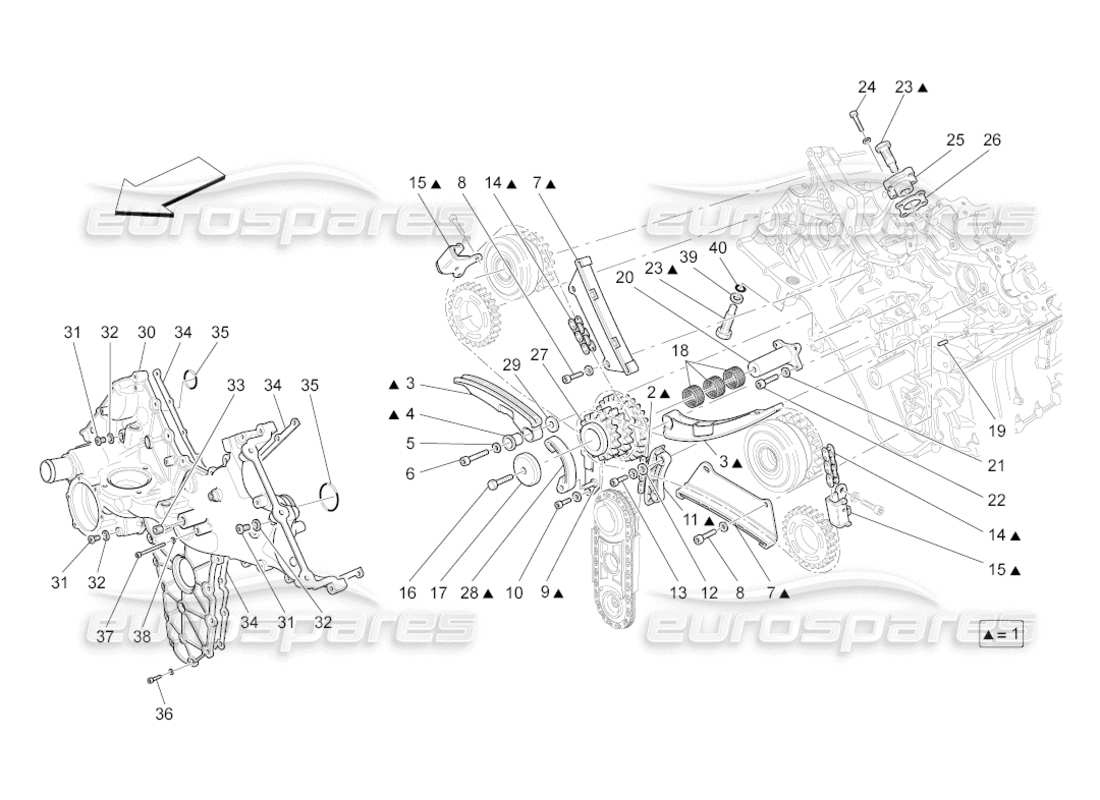 maserati grancabrio (2010) 4.7 timing part diagram