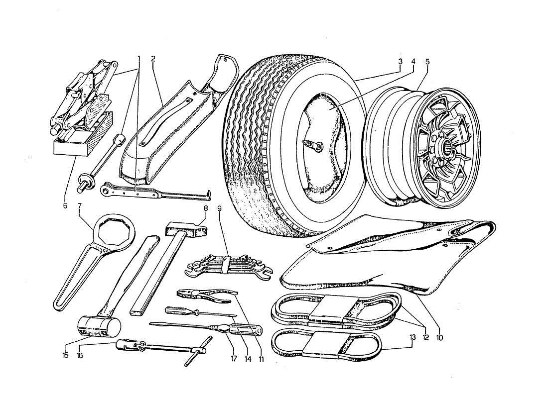 lamborghini jarama trus vettura parts diagram