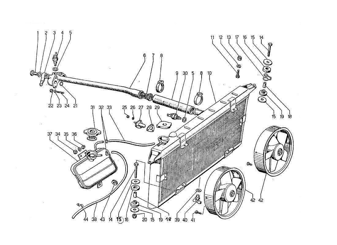 lamborghini jarama water circuit parts diagram
