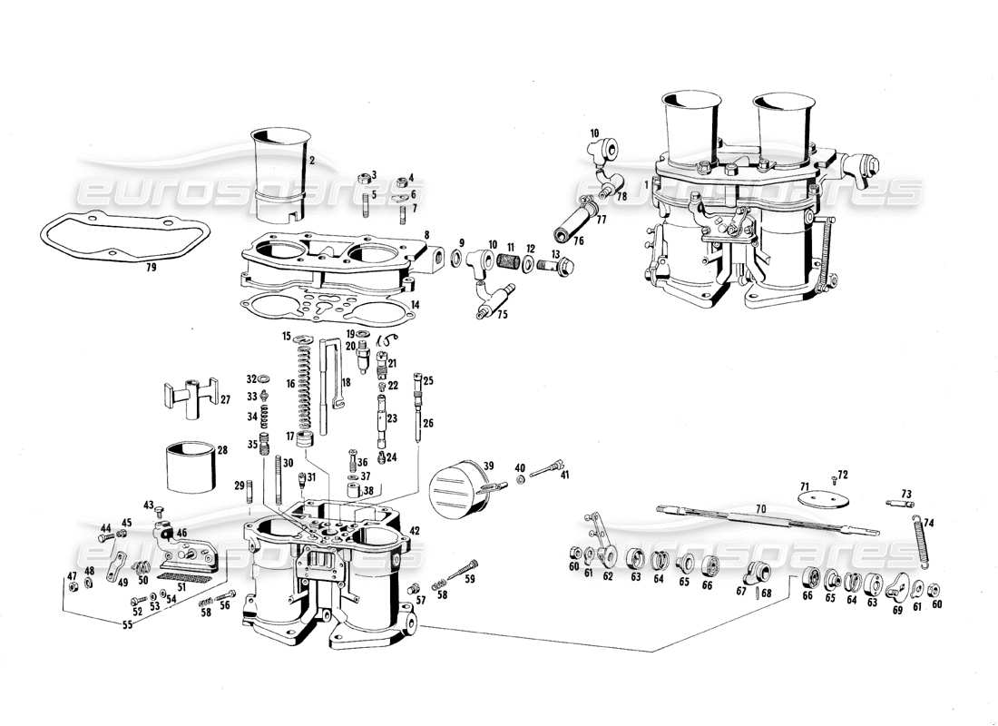 maserati mexico carburetor parts diagram