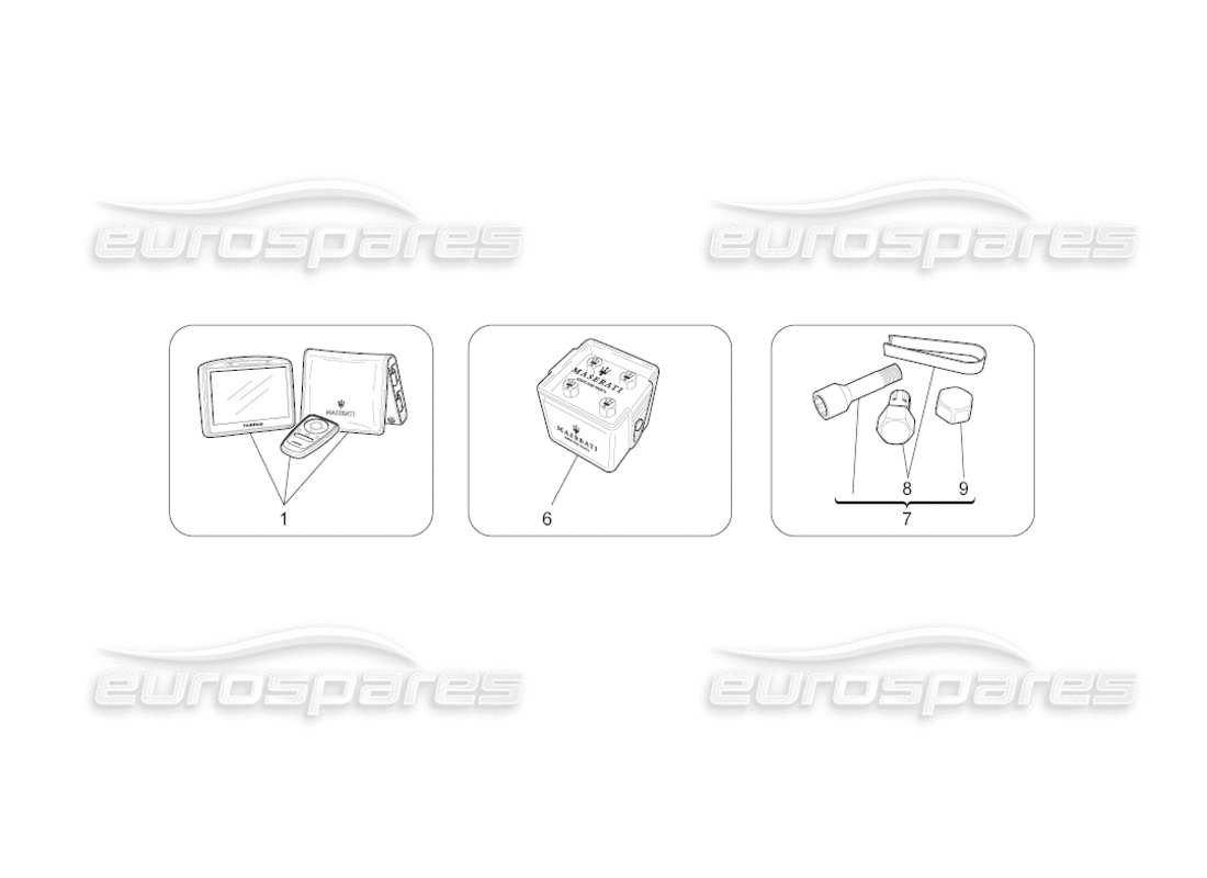 maserati grancabrio (2010) 4.7 after market accessories part diagram