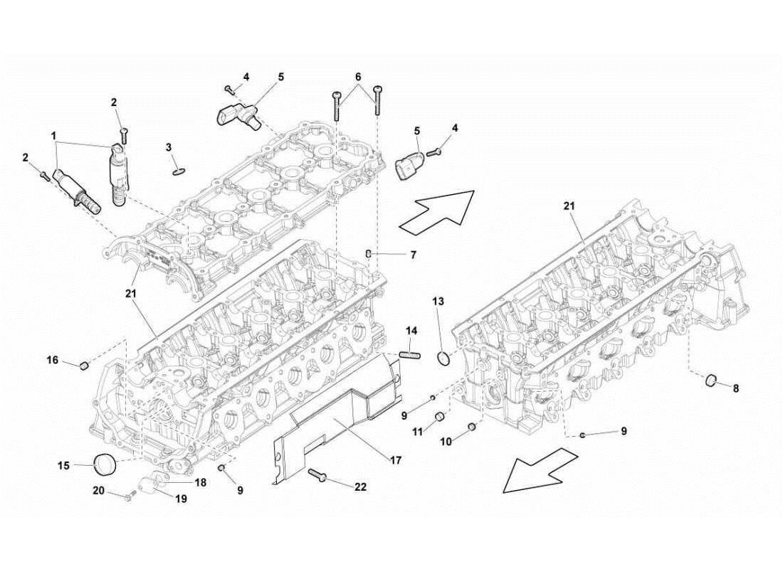 lamborghini gallardo sts ii sc phase sensors right cylinder head parts diagram