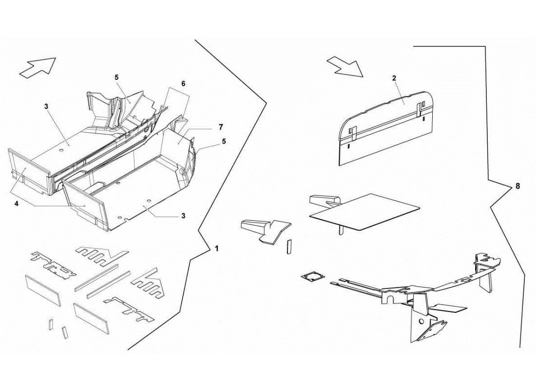 lamborghini gallardo sts ii sc insulations and soundproofing parts diagram