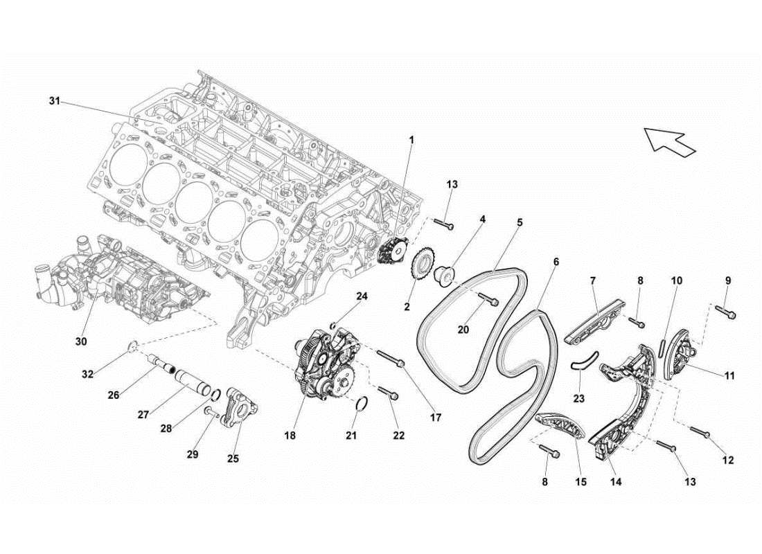 lamborghini gallardo sts ii sc head timing system part diagram