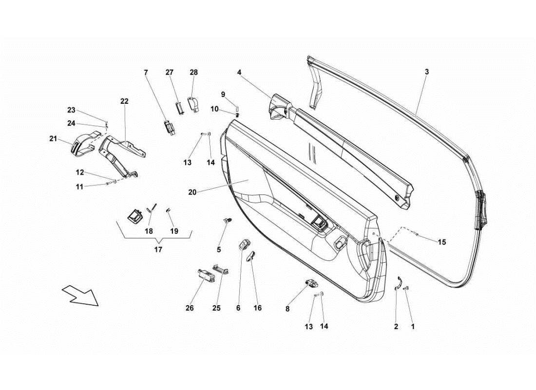 lamborghini gallardo sts ii sc doors parts diagram