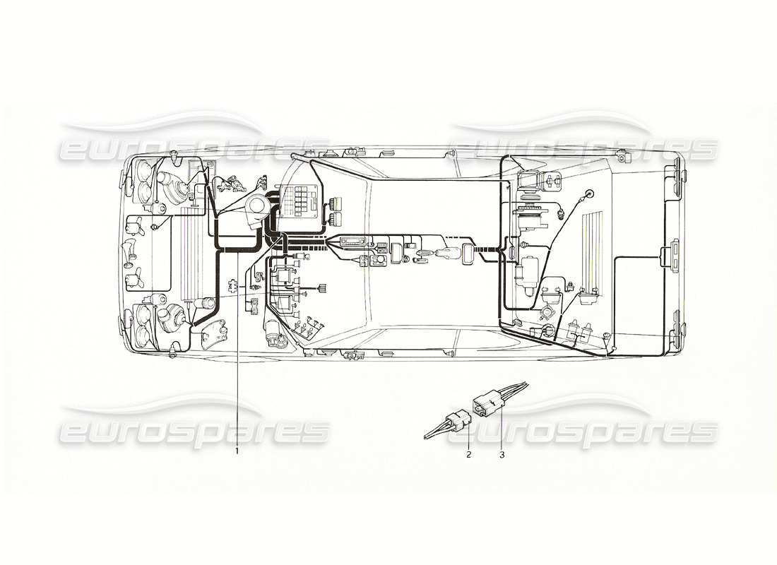 ferrari 308 gt4 dino (1976) electrical system part diagram