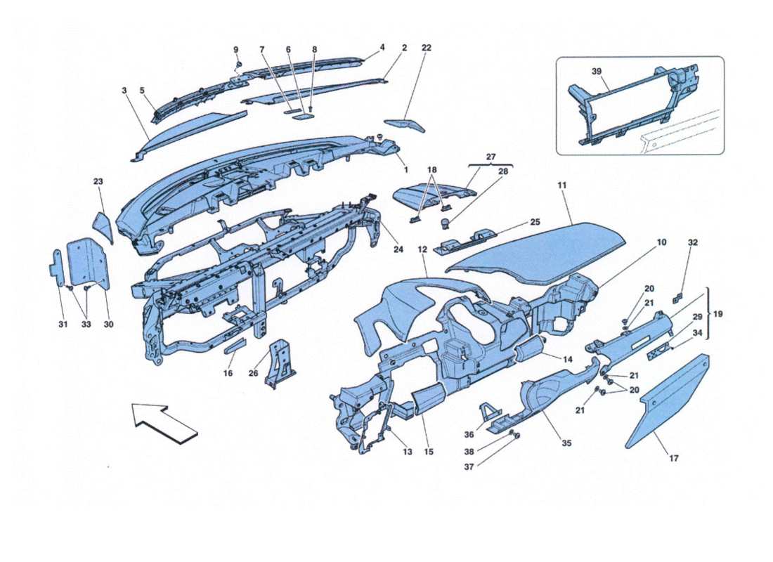 ferrari 458 challenge plancia parts diagram