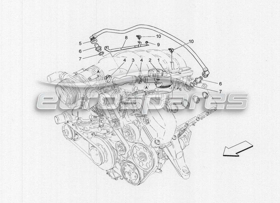 maserati grancabrio mc centenario oil water resisitant system parts diagram