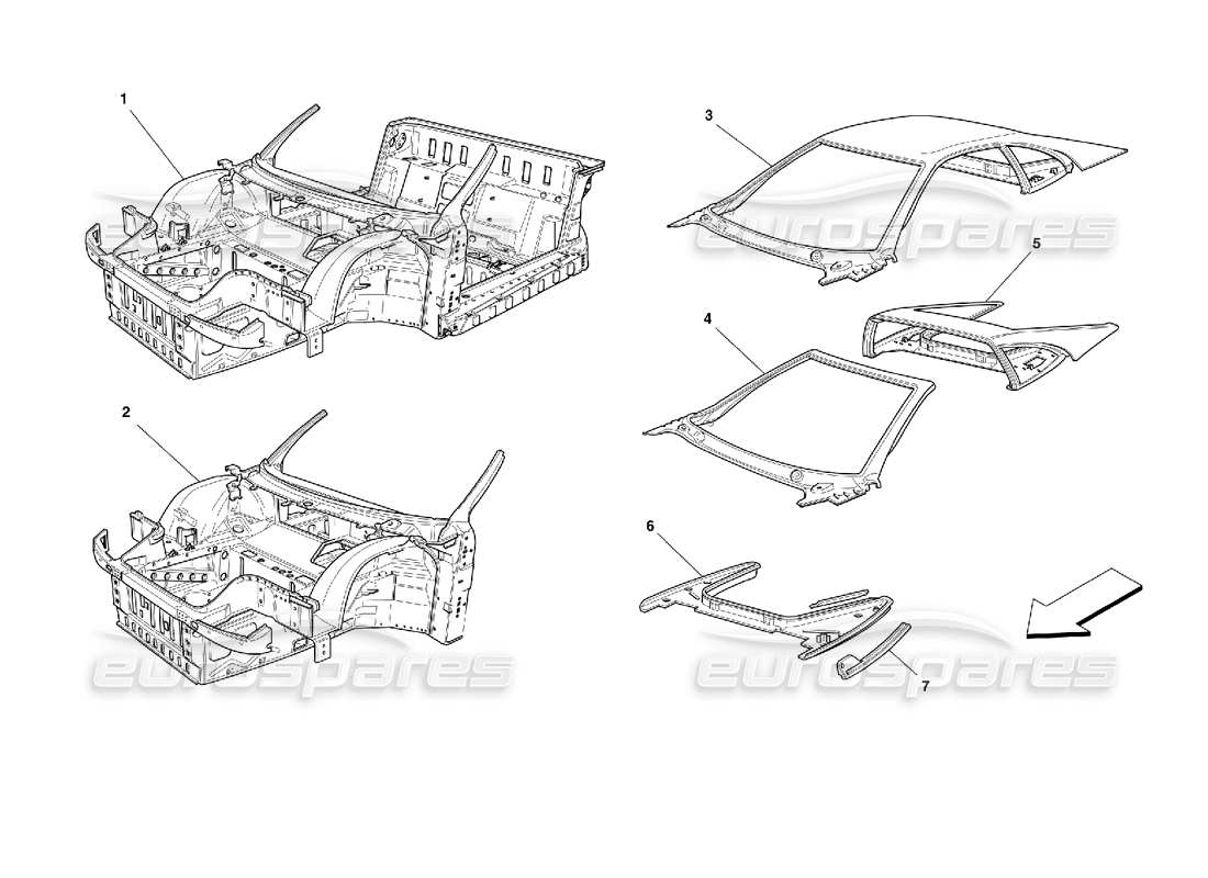 ferrari 355 (2.7 motronic) body - units parts diagram